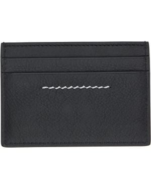 人気!MM6 MAISON MARGIELAブラックカーフスキンパスポートケース ◇MM6 Maison Margiela◇ カーフスキン パスポートケース (MM6