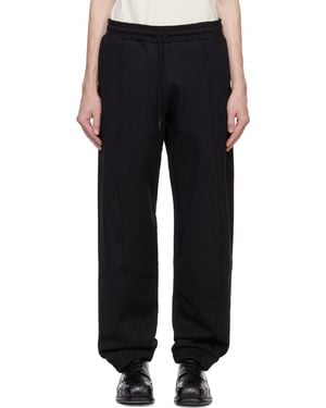 Mugler Pantalon De Survêtement Noir En Molleton