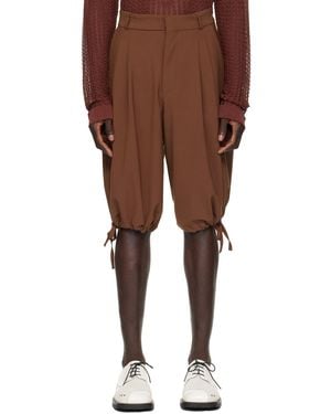 Bonsai Burgundy Drawstring Shorts - Multicolor