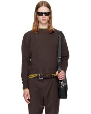 Tonywack Wool & Silk Layered Jumper - Brown
