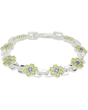 Hatton Labs Bracelet-Chainette Argenté À Ornements Graphiques - Noir