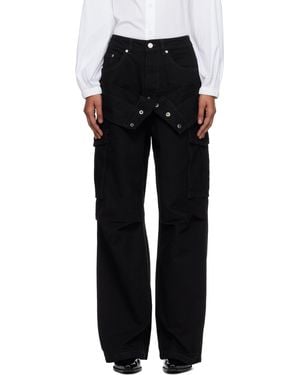 ANDERSSON BELL Pantalon Cargo De Travail Ample Noir