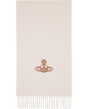 Vivienne Westwood Off- Embroidered Scarf - Natural