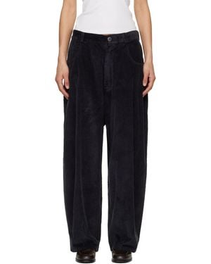 Cordera Corduroy Baggy Pants - Black