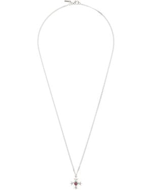 Emanuele Bicocchi Crest & Crystal Necklace - Metallic