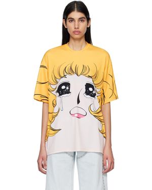 Pushbutton T-Shirt Jaune À Image - Multicolore