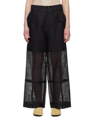 Issey Miyake Papyrus Pants - Black