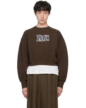 RECTO. Embroidered-Logo Sweatshirt - Brown
