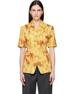 Ganni Shibori Organza Blazer - Metallic