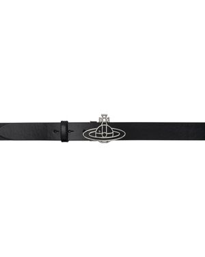 Vivienne Westwood Ceinture Noire À Ferrure À Orbe