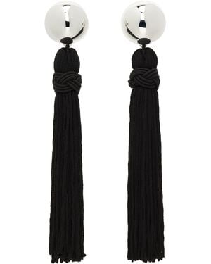 Sophie Buhai Venetian Tassel Earrings - Black