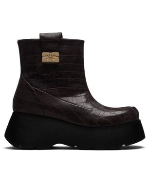 Ganni Kat Low Boots - Black