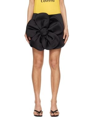 Marc Jacobs Satin Daisy Circle Miniskirt - Black