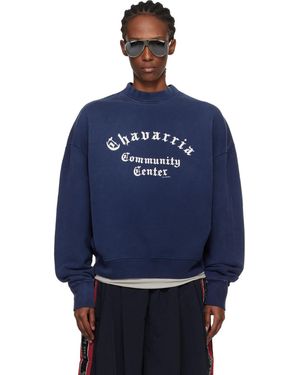 Willy Chavarria 'Chavarria Community Center' Standard Sweatshirt - Blue