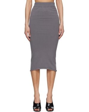 Entire studios Raw Knit Midi Skirt - Black