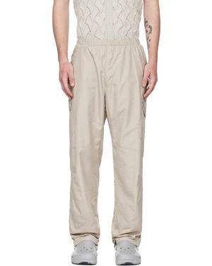 Robyn Lynch Embroidered Cargo Trousers - Natural