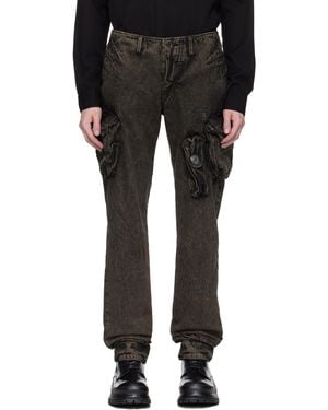 Julius Gasmask Skinny Denim Cargo Pants - Black