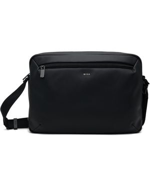 BOSS Grained Faux-Leather Bag - Black