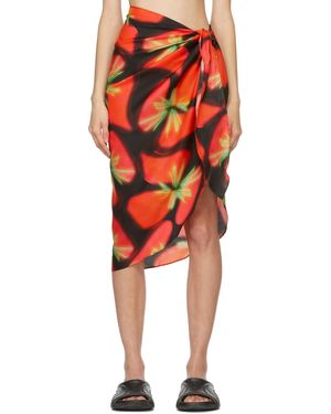 Louisa Ballou Lightweight Sarong Skirt - Red