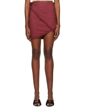 Helenamanzano Braided Miniskirt - Red