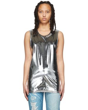 Doublet Stud Embroidered Metallic Tank Top