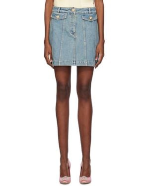 Moschino Faded Denim Skirt - Blue