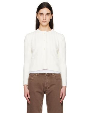 JW Anderson オフホワイト クロップド ボタン カーディガン