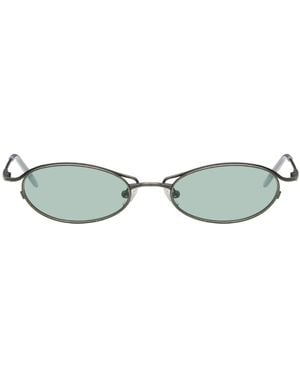 Song For The Mute Ssense Exclusive Gunmetal Ant Sunglasses - Black