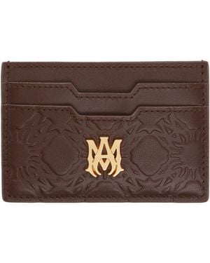 Amiri Ma Quad Leather Card Holder - Brown