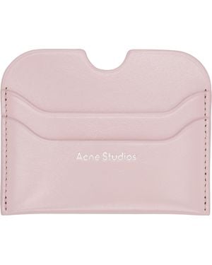 Acne Studios Leather Card Holder - Pink