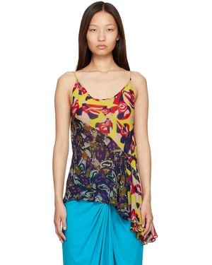 Dries Van Noten Viscose Slip Top - Blue
