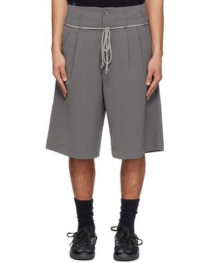 Song For The Mute Double Pleated Shorts - Grey