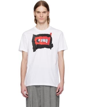 Marni ホワイト Painted Collage Logo Tシャツ