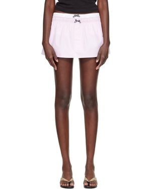 HOMMEGIRLS Check Miniskirt - White