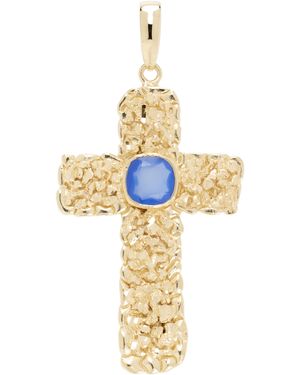 Veneda Carter Pendentif De Croix Vc050 Doré À Lapis - Métallisé