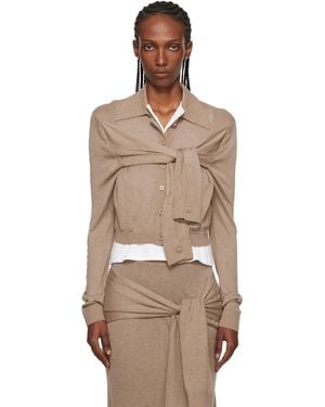 Marine Serre Hybrid Knit Wrapped Cardigan - Multicolour