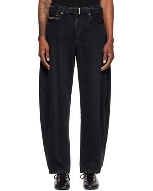 Sacai Belted Jeans - Black
