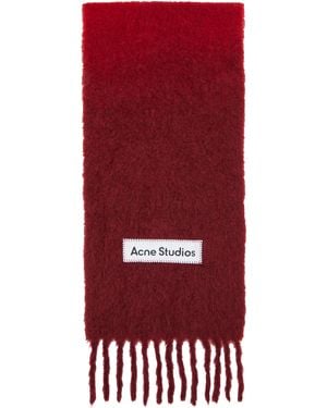 Acne Studios Wool Fringe Scarf - Red