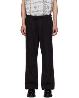 Needles Pinstripe Trousers - Black