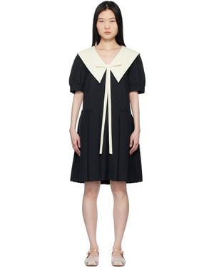 Sandy Liang Alta Midi Dress - Black