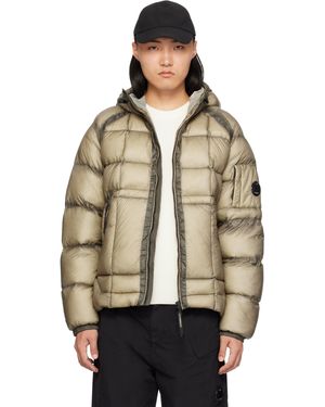 C.P. Company D.D. Shell Hooded Medium Down Jacket - Natural