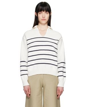 MM by Max Mara ホワイト Billy ニットポロシャツ