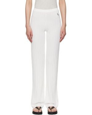 Sporty & Rich Sportyrich Off- 'src' Ribbed Lounge Trousers - White