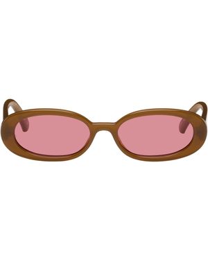 Le Specs Lunettes De Soleil Outta Love Brunes - Rose