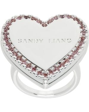 Sandy Liang Pocket Mirror Ring - White