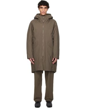 Veilance Taupe Monitor Down Coat - Black