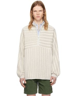 Pilgrim Surf + Supply オフホワイト Mosley Inlay Popover プルオーバー - マルチカラー