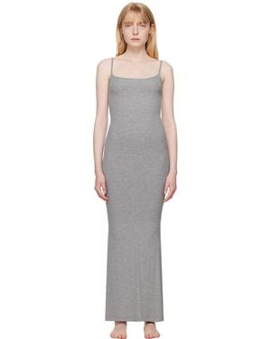 Skims Soft Lounge Long Slip Maxi Dress - Black