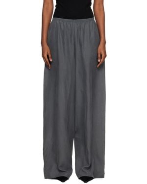 Alexander Wang Mid-Rise Silk Track Pants - Black