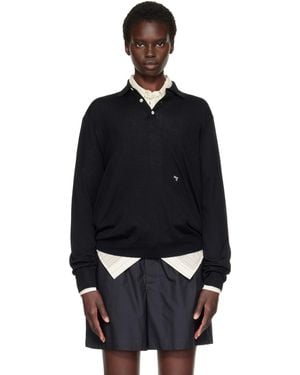 HOMMEGIRLS Knit Polo - Black